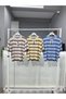 Women's Striped Short Sleeve Knitwear Sweater Viscose Woven Soft Knit Seasonal Blouse - 4