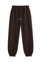 1051 Women's 3-Thread Fleece Inside, Lace-Up Waist, Elastic Cuffs, Brown Sweatpants - 2
