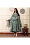 Green Viscose Rayon Kameez Salwar & Dupatta - VRN1009-Green-Size:2XL-44-Inches - 3