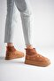Women's Tan Embroidered 5cm Thick Sole Casual Winter Boots