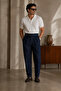Lecce - Dark Blue - Luxury Italian - 100% Cotton Denim - Men's Jeans - 5