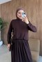 Skirt and Cape Set Brown - 3