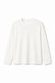 Bran - White - Oversize Cotton - Long Sleeve Lightweight Crop - Men's Tshirt