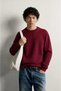 Quill - Burgundy - Cotton Crew Neck - Men's Sweater - 3