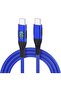 URBANNX 2 Pack USB-C Fast Charging Cables 3M+2M with LED Display Fast Charging Cable with LED - 4