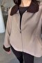 Tissue Pocket Side Pocket Zippered Jacket Camel - 6