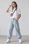 Girls' Elasticated Leg Cotton Waist Adjustable Jeans