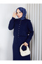 New Season Women's Buttoned Basic Knitwear Skirt Set - 3