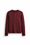 Shale - Burgundy - Crew Neck Long Sleeve - 100% Cotton - Collar Buttoned Men's Tshirt - 3