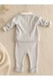 100% Organic Cotton Baby Boy Salopet Knitwear Cardigan Set - 3