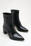 Women's Heeled Boots Black Crocodile Pattern Side Zipper Non-Slip Thermo Sole Water Resistant Shoes - 2