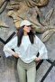 Back Lace Detail Crew Neck Modal T-Shirt White Sun446 - 2