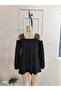 Women's Long Sleeve Viscose Blouse with Open Stripe Detail on the Shoulders - 6