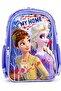 Girl's Primary School Backpack Purple Snow Princess Themed Lightweight Durable Textile 37X26X15 cm - 3