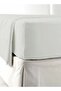 Single Size Fitted Sheet | Soft 400TC Sateen Cotton Material | Light Grey Color | 1 Fitted - 3