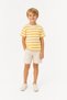 Boys' Striped T-Shirt and Linen Shorts Set Summer - 3