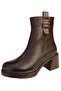2552504K Genuine Leather Thick Sole Heeled Casual Women's Boots - 6