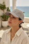 Good Written Embroidered Smiley Face Detailed Adjustable Light Gray Baseball Cap - 2