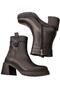 2552504K Genuine Leather Thick Sole Heeled Casual Women's Boots