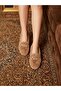 Women's Mink Plush Comfortable Ballerina Shoes with Chain Accessories, Suitable for Home and Daily Wear