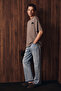Asela Men's Short Sleeve Gray T-Shirt with Embroidery Detail on Front and Back - 6