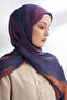 Organic Touch Viscose Blend Patterned Shawl - Purple - 3