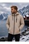 Men's Fur Lined Water Repellent Hooded Zippered Winter Raincoat Jacket - 2