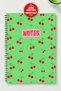 Watermelon & Strawberry Themed 4-Piece Set A5 Metal Spiral 2 Pcs. Striped- 2 Pcs. Checkered Cardboard Cover Watermelon & Strawberry Themed 4-Piece Notebook Set - 4