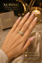Xuping Stainless Tarnish Resistant Gold Zircon Stone Ring