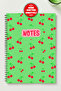 Cherry-Themed A5 Metal Spiral Unlined Cardboard Cover Cherry-Themed Notebook - 2