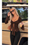 Women's V-Neck Blouse with Front Tie Detail and Ruffled Sleeves