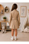 Girl's Trench Coat with Belt, Buttons, Stylish Pockets, Seasonal Coat - 4