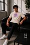 Unisex Oversize Anime Themed Embroidered Anime T-Shirt 100% Cotton - 5