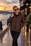 Women's Lined Water-Repellent Hooded Zippered Seasonal Raincoat Windbreaker - 3