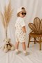 Unisex Children's Printed Teddy Bear Salopet Top and Bottom Set Summer Casual Model - 2