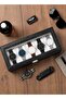 Watch Box Organizer for Men, 6 Slot Watch Case with Glass Lid, Black Watch Holder with Soft Cushioned Interior, Watch Display Storage Case for Men, Women & Travel - 6