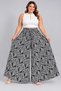 Women's New Season Elastic Waist Plus Size Patterned Pocket Skirt Trousers - 3
