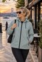 Women's Lined Water-Repellent Hooded Zippered Seasonal Raincoat Windbreaker - 3