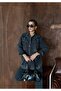 Women's Front Beaded Embroidered Denim Oversize Shirt - 8