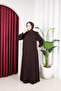 Honeycomb Fabric Button Detail Simple Rabia Ferace - 7