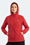 Raid Women's Hooded Zippered Red Windbreaker - 8