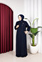 Nazlı Ferace with Honeycomb Fabric Piping Detail - 7