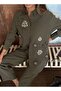 Women's Shirt with Bead Embroidery on Front, Standard Pants Size Suit - 3