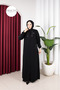 Nazlı Ferace with Honeycomb Fabric Piping Detail