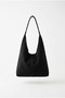 Alina Suede Casual Look Shoulder Bag-Black