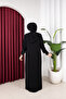 Nazlı Ferace with Honeycomb Fabric Piping Detail - 5