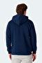 Moonlight I Men's Hooded Dark Navy Blue Sweatshirt - 6