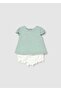 Newborn Baby Girl Four-Piece Combed Cotton Set Green - 2