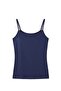 Navy Blue Polyamide Strap Tank Top