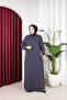 Nazlı Ferace with Honeycomb Fabric Piping Detail - 7